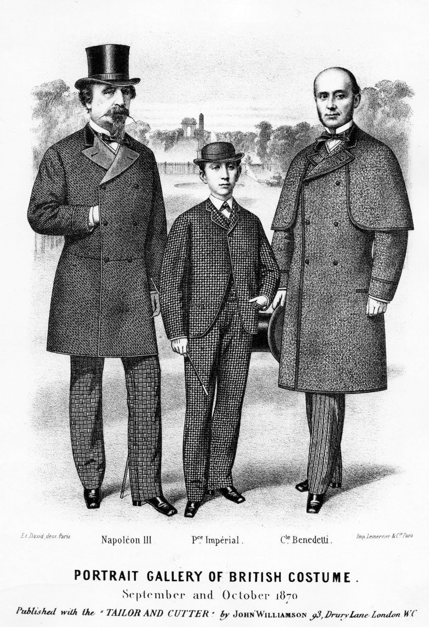 Porträtgalerie der britischen Kostüme, veröffentlicht mit dem Tailor and Cutter von John Williamson, 1870 von English School