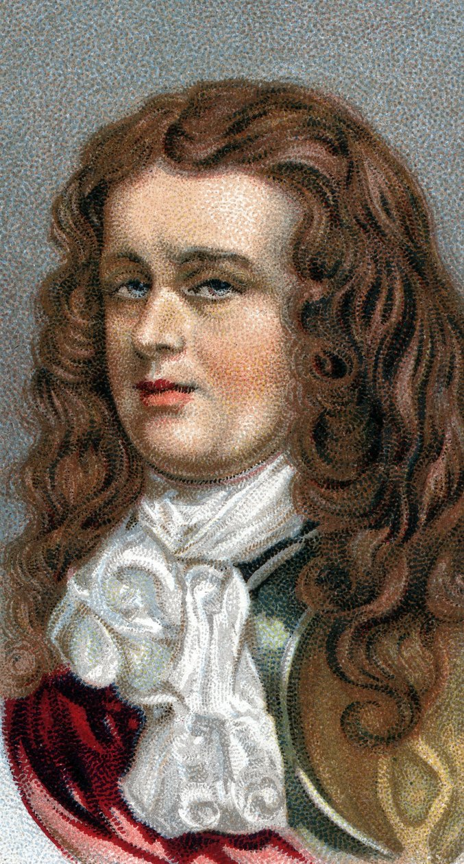 Porträt von Admiral Robert Blake - Porträt von Robert Blake (1599-1657), englischer Admiral - Aus der Serie „Leaders of Men“ - Chromolithographie - Englische Schule, 20. Jahrhundert - von English School