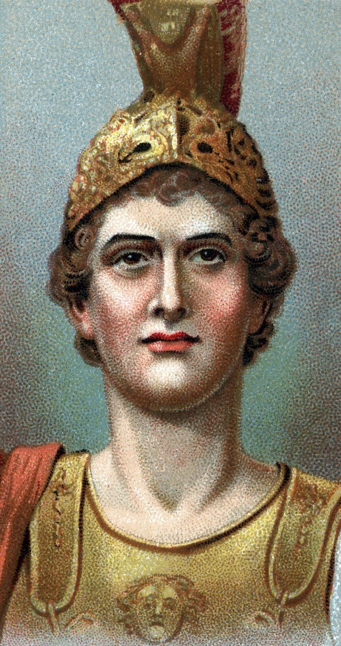 Porträt von Alexander dem Großen - Alexander der Große (356 - 323 v. Chr.) - Aus der Serie „Leaders of Men“ - Chromolithographie - Englische Schule, 20. Jahrhundert von English School