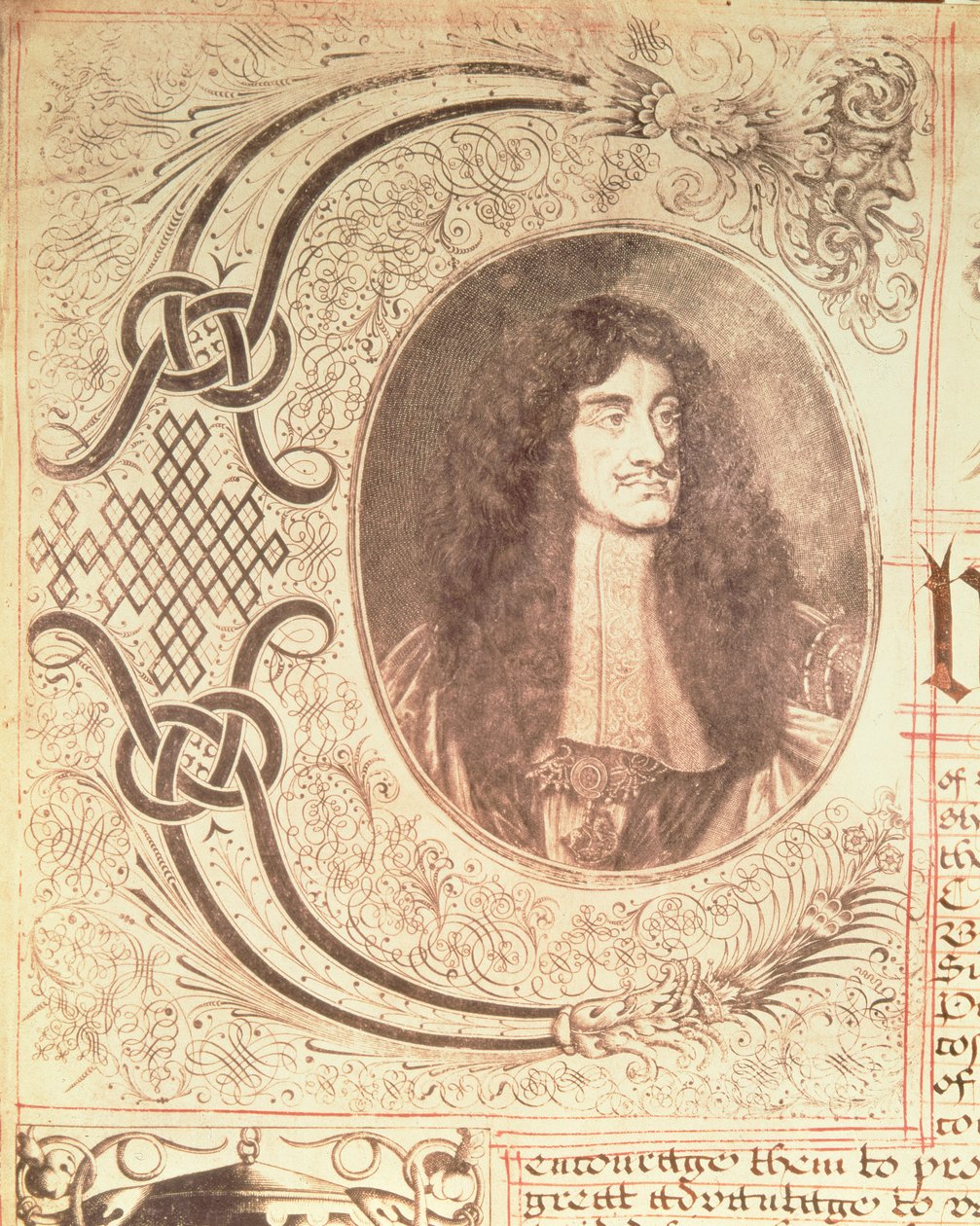 Porträt von Charles II. aus der Charta der Hudson