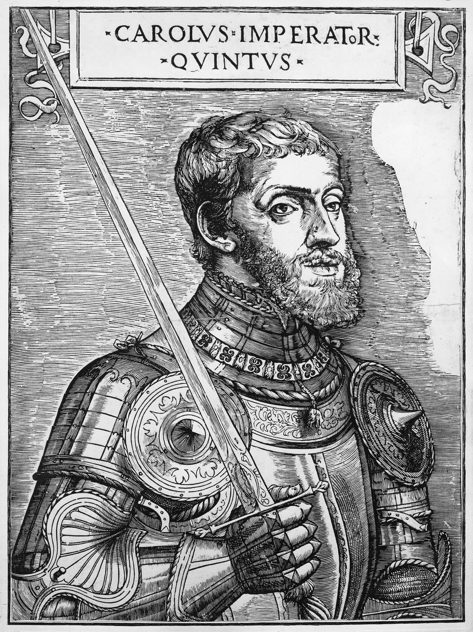 Porträt von Karl V. (1500-58), Heiliger Römischer Kaiser von English School