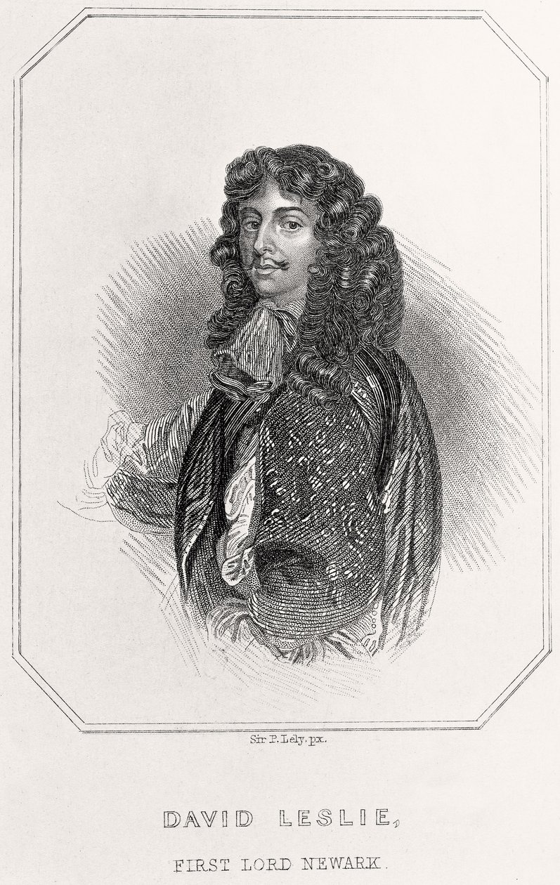Porträt von David Leslie, 1. Lord von Newark, 1835 von English School