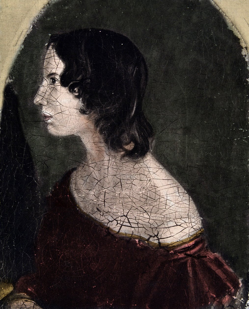 Porträt von Emily Jane Brontë, britische Dichterin und Schriftstellerin (1818-1848). National Portrait Gallery von English School