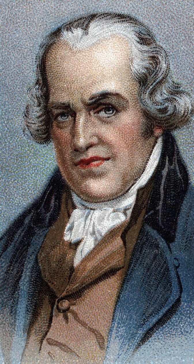 Porträt von James Watt (1736-1819), schottischer Ingenieur - Aus der Serie „Leaders of Men“ - Chromolithographie - Englische Schule, 20. Jahrhundert - von English School