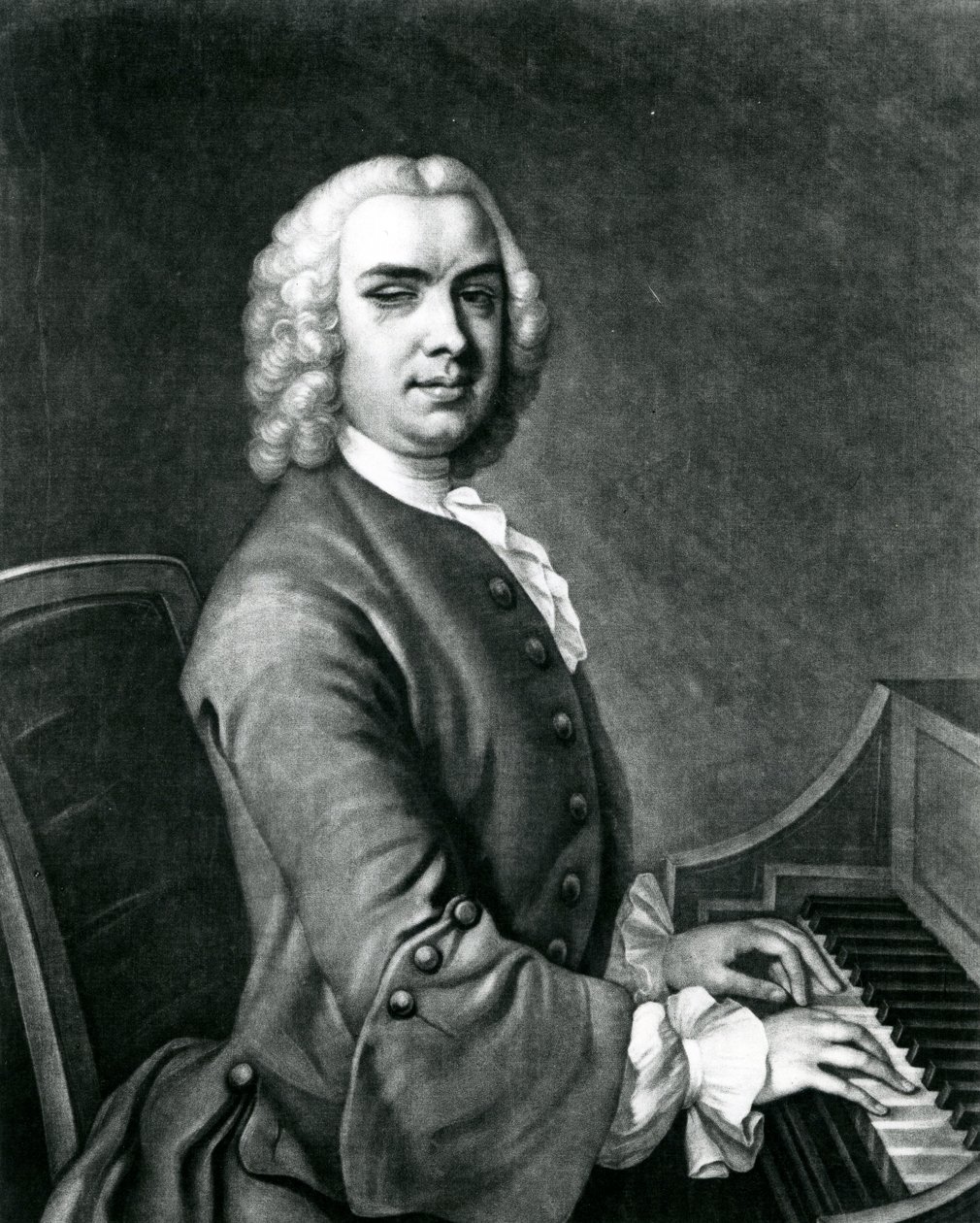 Porträt von John Stanley (1712-86) (Gravur) von English School