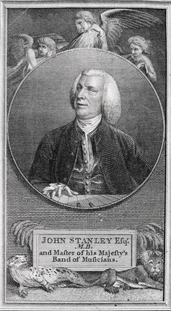 Porträt von John Stanley (1712-86) von English School