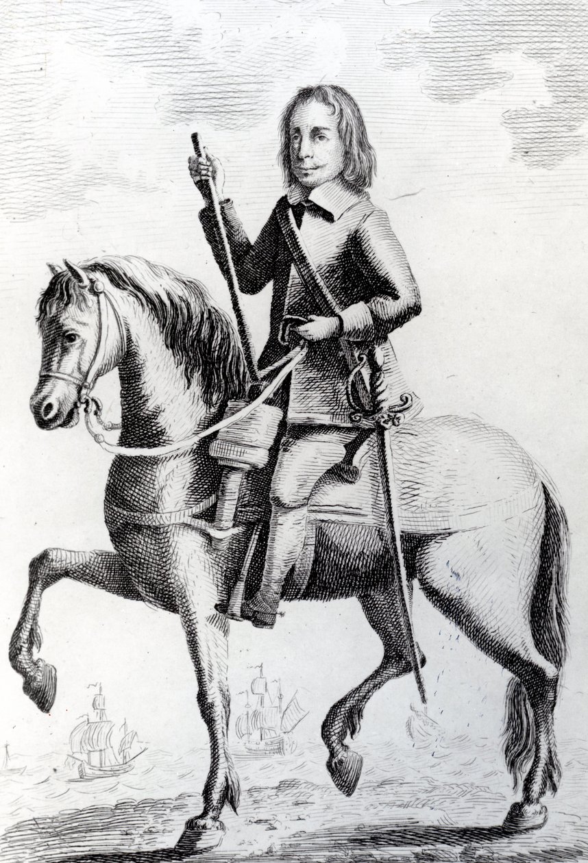 Porträt von Generalmajor Desborough zu Pferd von English School