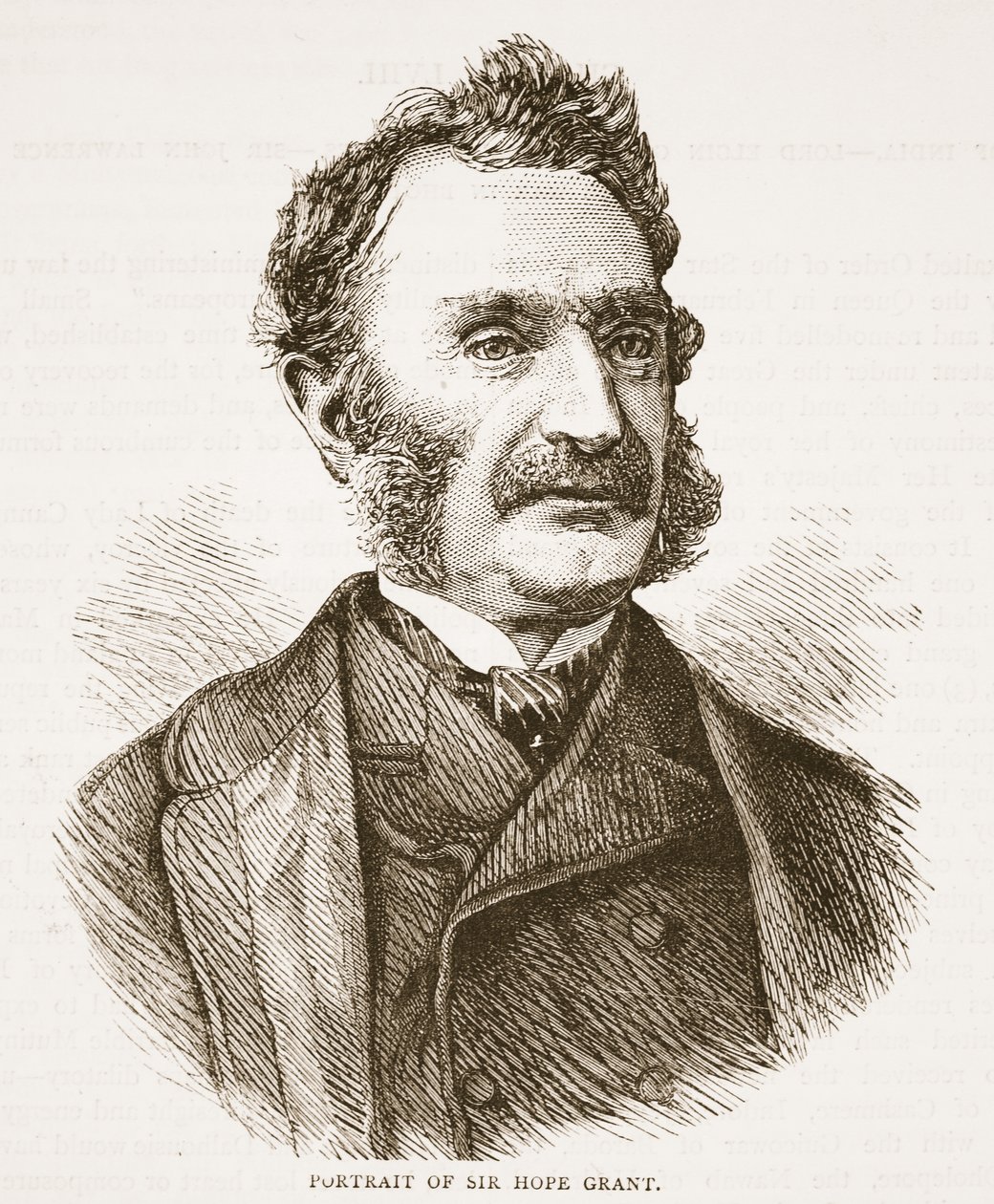 Porträt von Sir Hope Grant, Illustration aus Cassells Illustrierter Geschichte Englands von English School