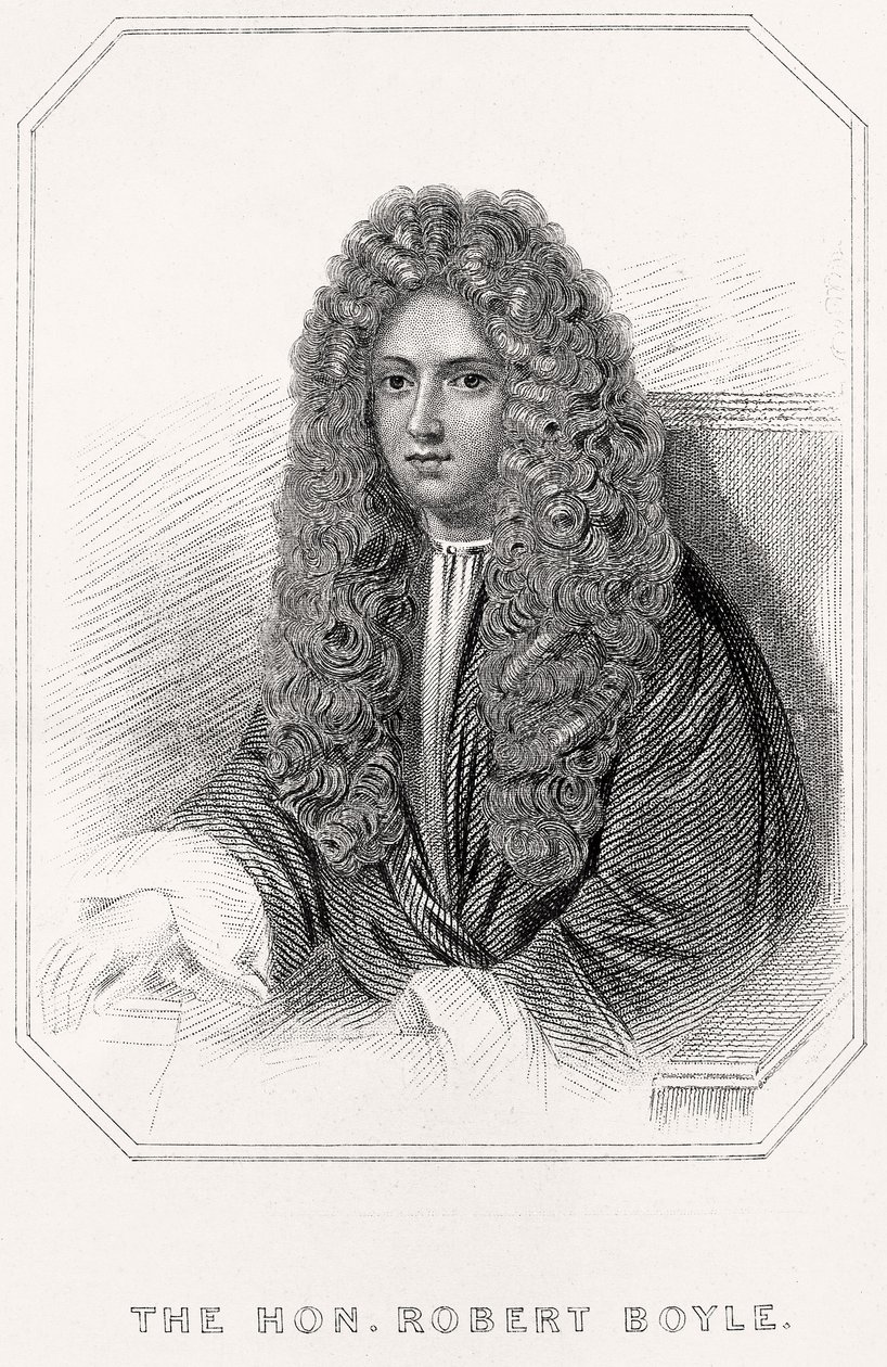 Porträt von Robert Boyle von English School