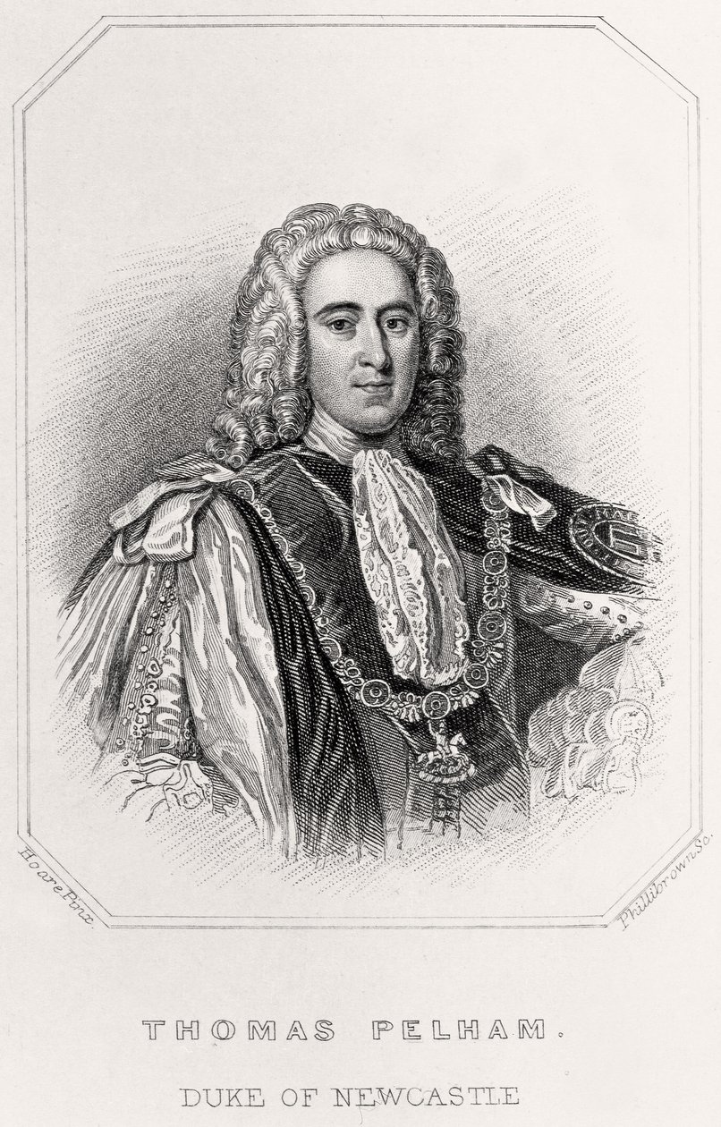 Porträt von Thomas Pelham, Herzog von Newcastle, 1835 von English School