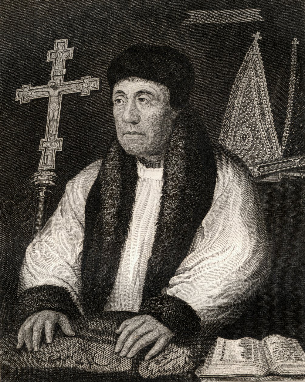 Porträt von William Warham, aus Lodges British Portraits, 1823 von English School