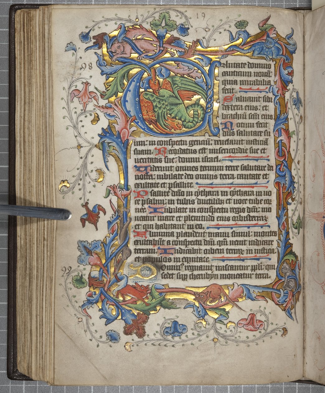 Psalter mit Sarum-Kalender, Fol 72 verso, ca. 1425-75 von English School