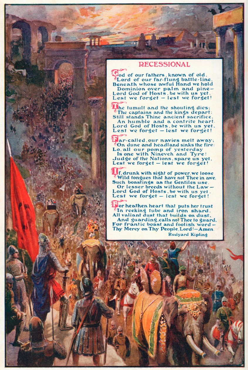 Rezessional (Farblithografie) von English School