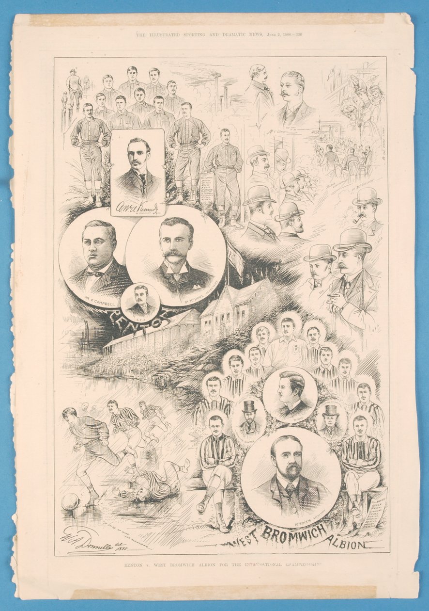 Renton gegen West Bromwich Albion, aus The Illustrated Sporting and Dramatic News, 2. Juni 1888 von English School