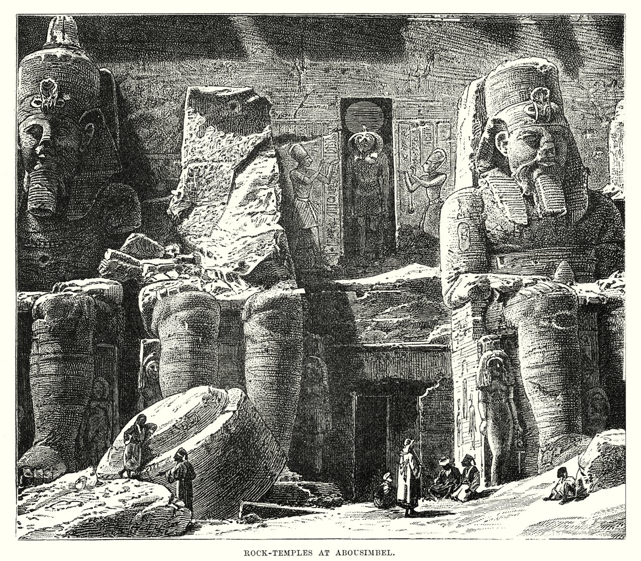 Felsentempel in Abousimbel von English School