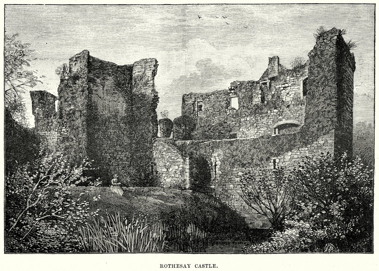 Rothesay Castle (Gravur) von English School