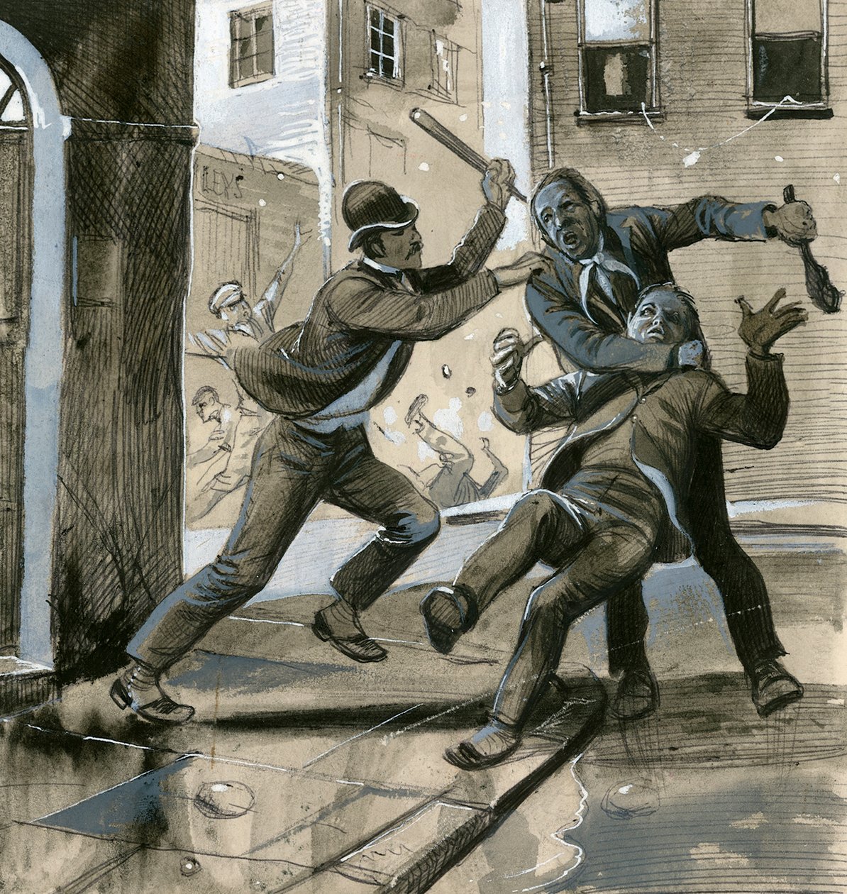 Royal Marines als Zivilpolizisten 1882, Unterstützung der Dubliner Polizei gegen die 