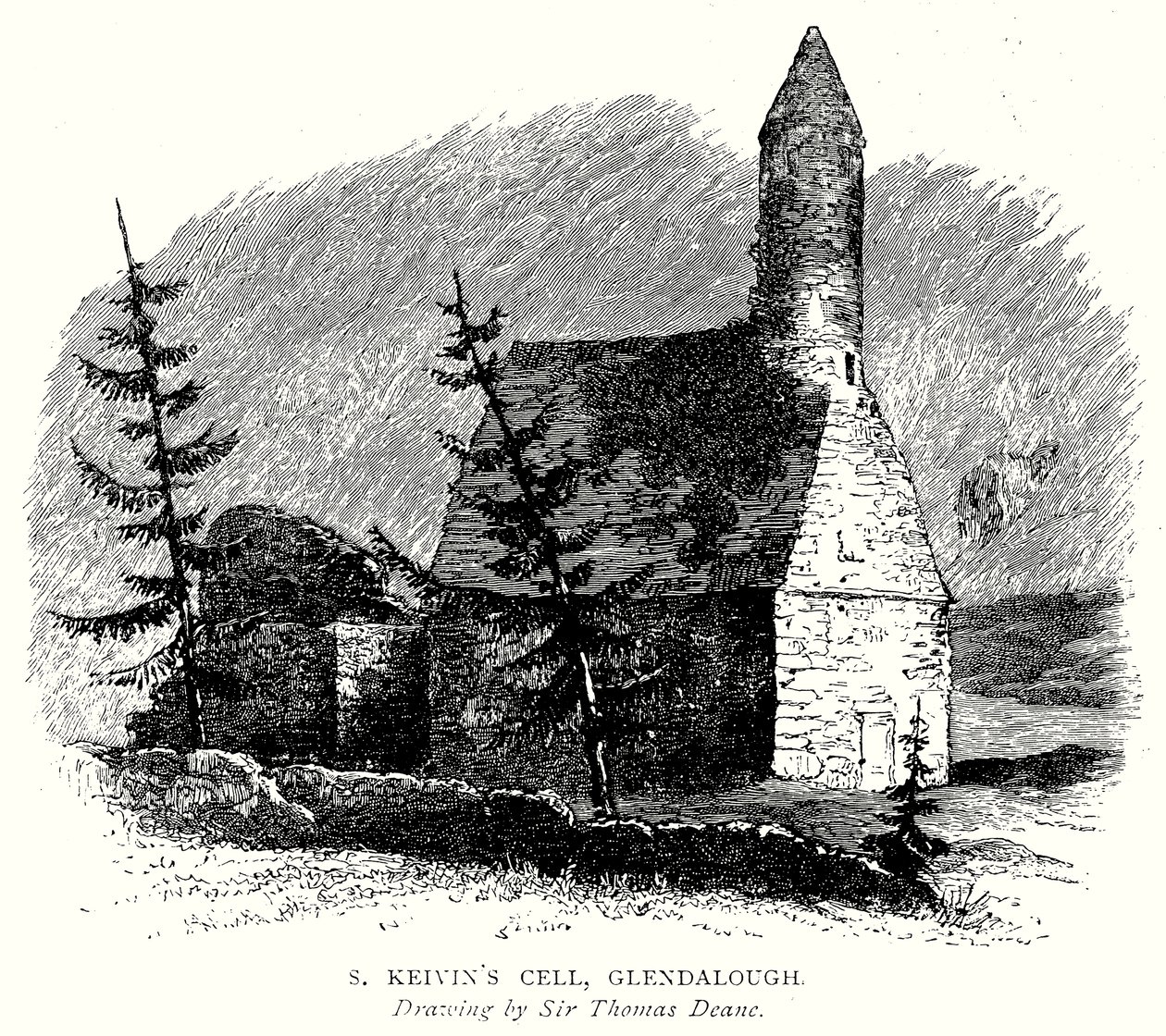 S. Kevins Zelle, Glendalough von English School