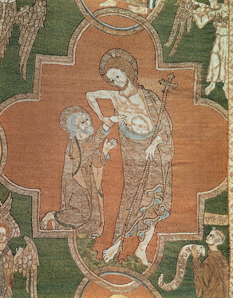 Szene aus dem Leben Christi, Detail vom Syon Cope, 1300-20 von English School