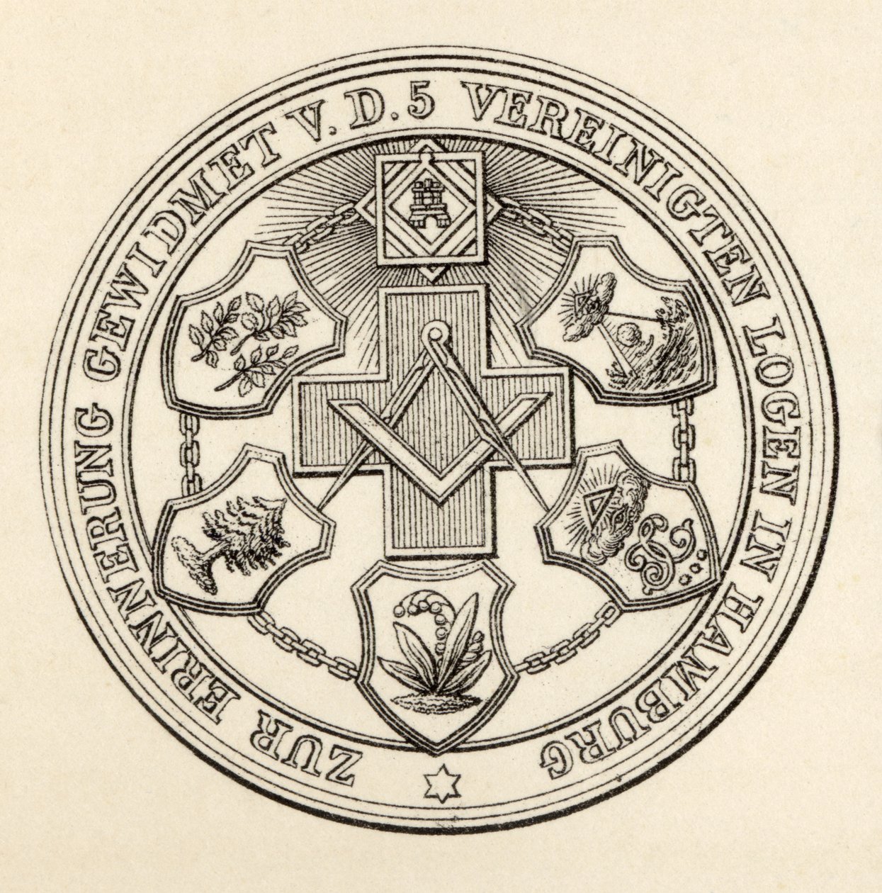 Siegel der Maurer von Hamburg, aus 