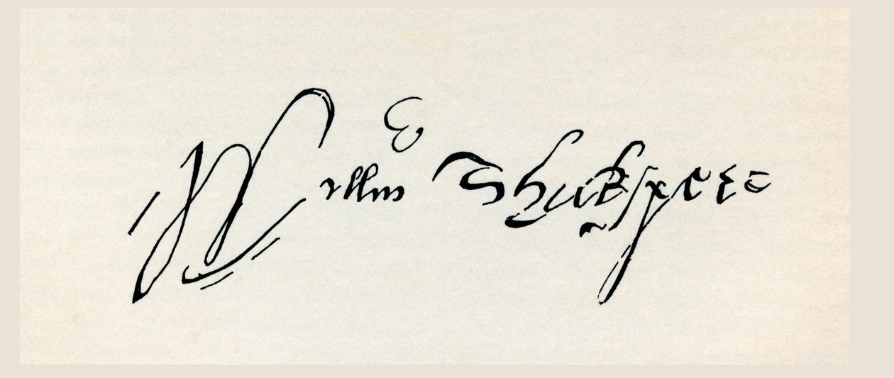 Unterschrift von William Shakespeare, aus 