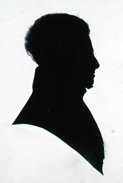 Silhouette von GB, aus Michael Faradays Sammelalbum von English School