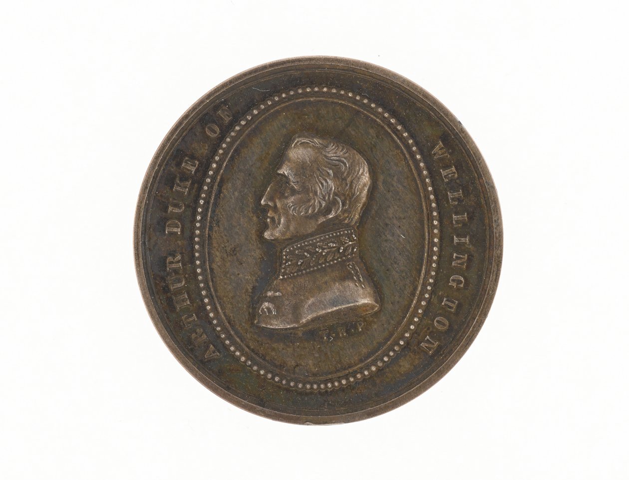 Silbermedaille zur Erinnerung an den Tod des Herzogs von Wellington, 1852 von English School
