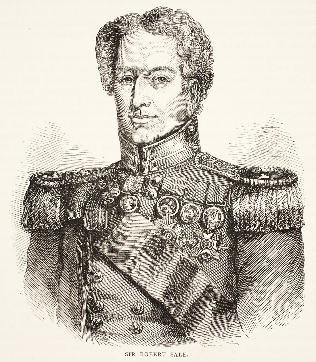 Sir Robert Sale, Illustration aus Cassells Illustrierter Geschichte Englands von English School