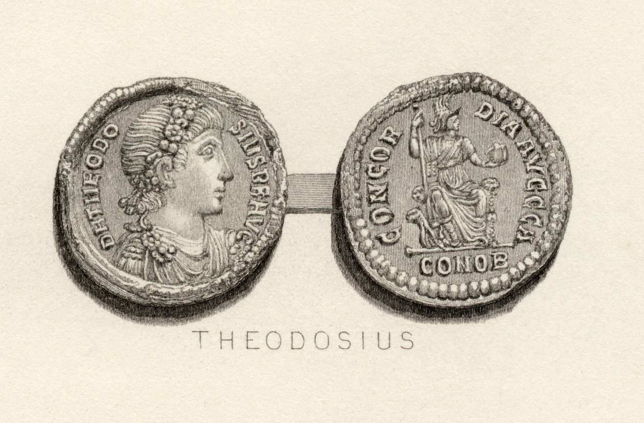 Solidus-Münze aus der Zeit von Theodosius dem Großen von English School