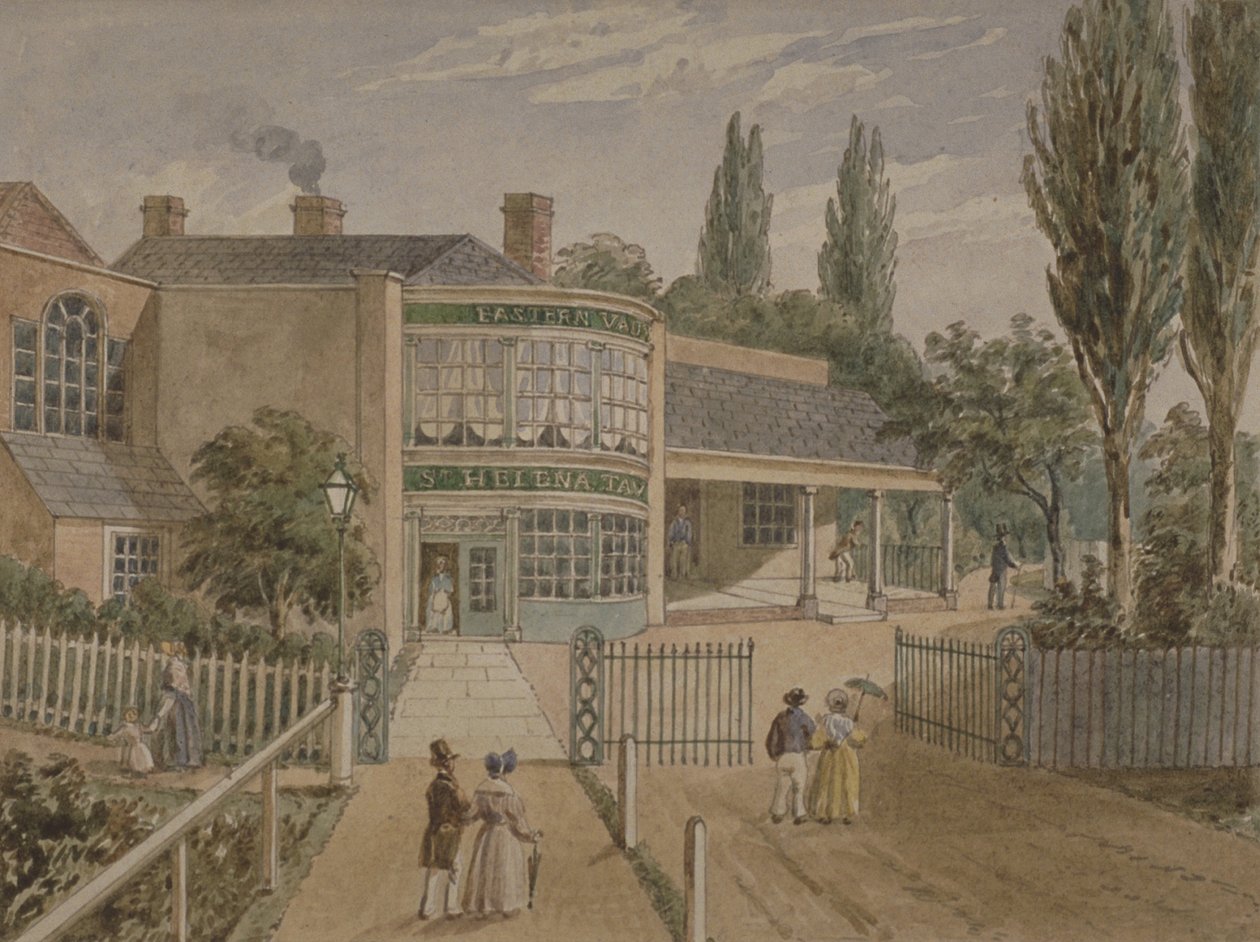 St. Helena Teegärten, Lower Road, Rotherhithe, ca. 1860 von English School