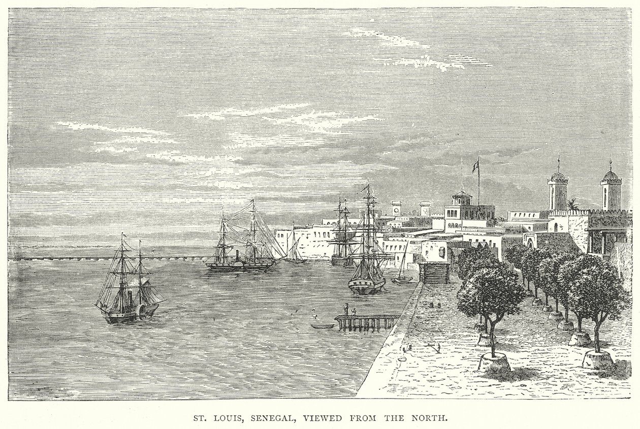 St. Louis, Senegal, von Norden gesehen von English School