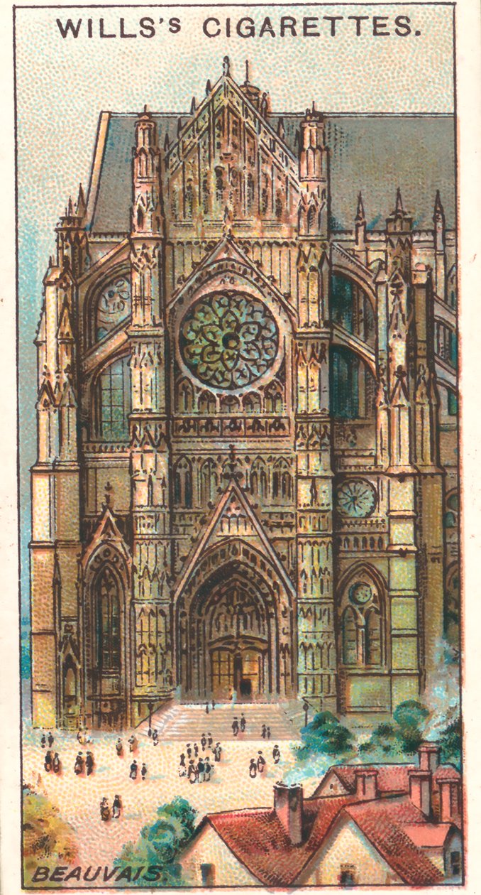 St. Pierre Kathedrale, Beauvais (Farblithografie) von English School
