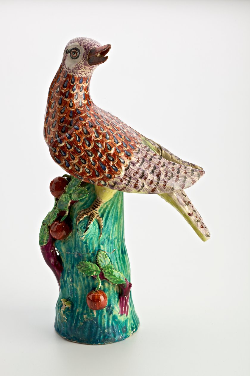 Staffordshire Vogelfigur, ca. 1750-1850 von English School