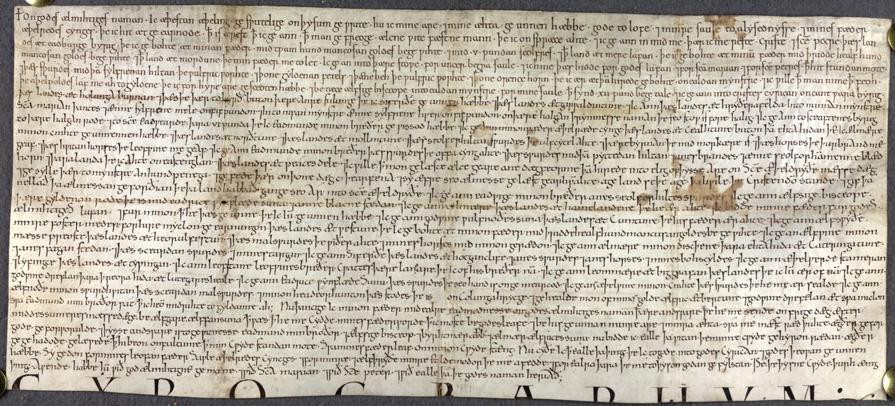 Stowe Charter 37, Testament von Ætheling Æthelstan von English School