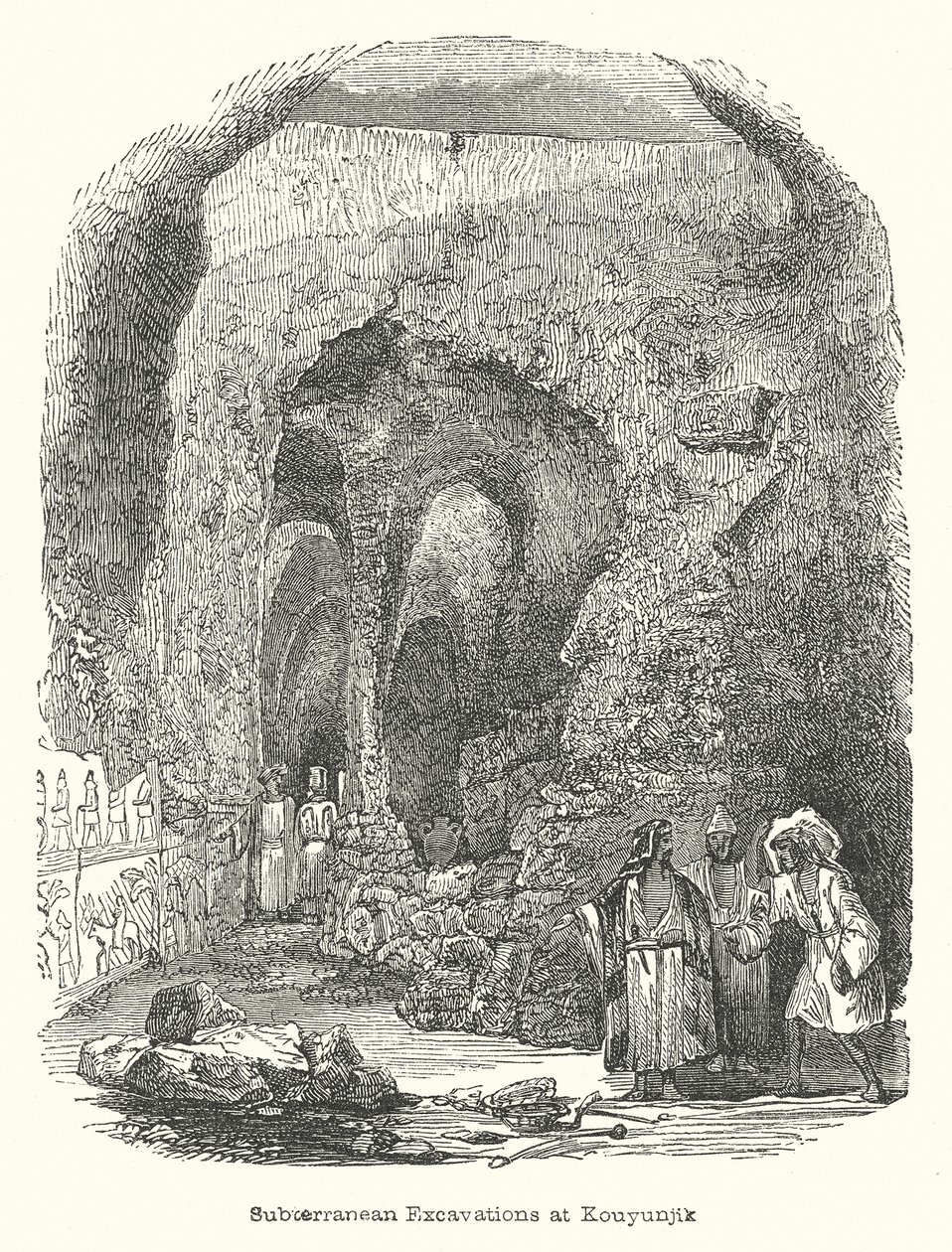 Unterirdische Ausgrabungen in Kouyunjik von English School