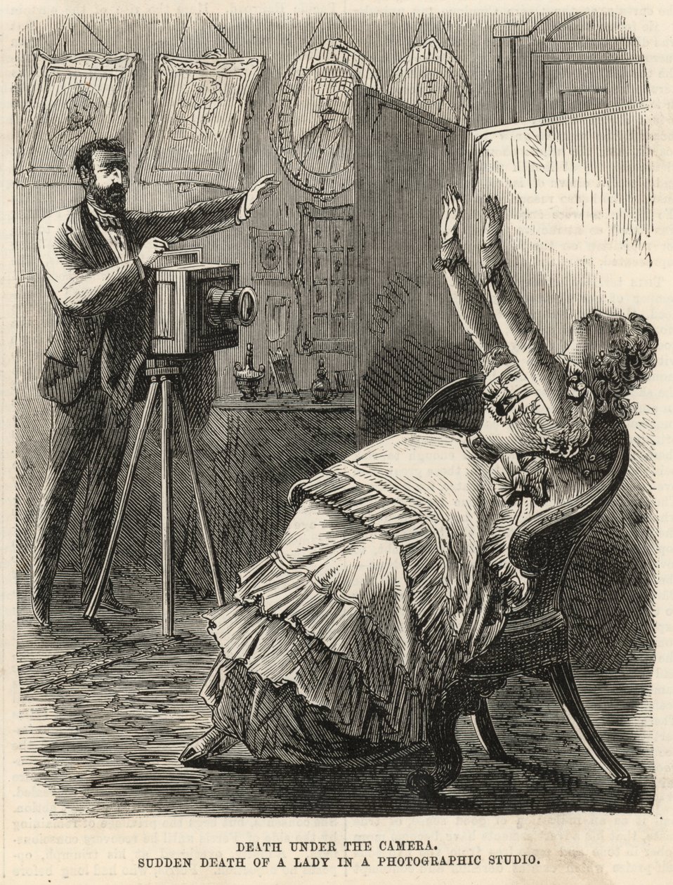 Plötzlicher Tod einer Dame in einem Fotostudio von English School