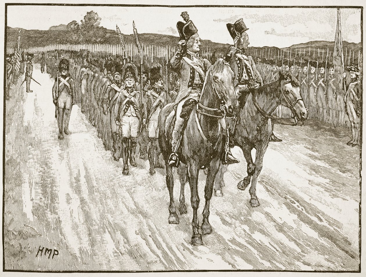 Kapitulation von Lord Cornwallis, York Town, 1781, Illustration aus Cassells Illustrierter Geschichte Englands von English School