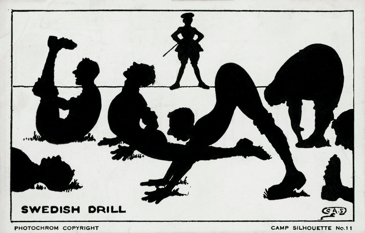 Schwedische Gymnastik (Lithografie) von English School