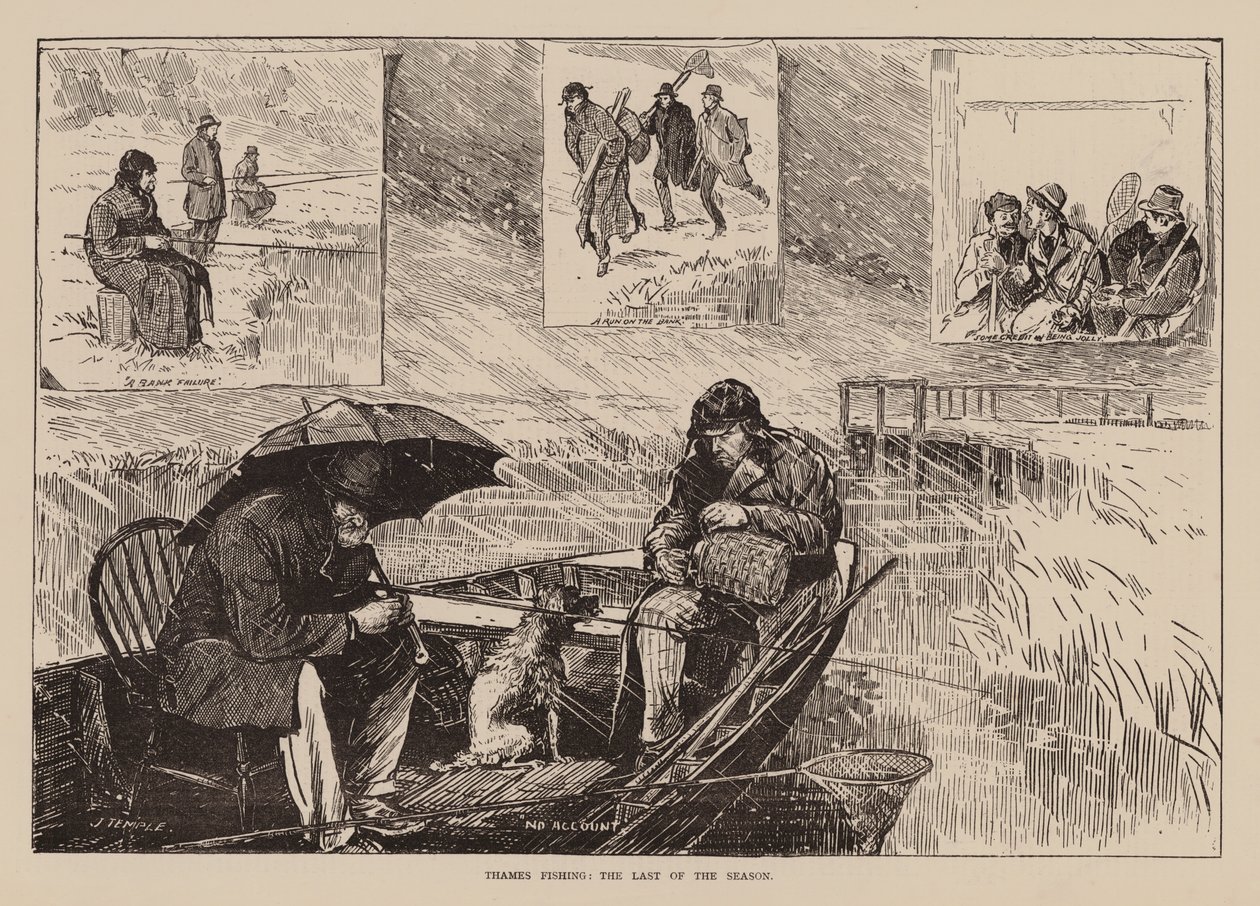 Thames-Fischen, das Ende der Saison von English School