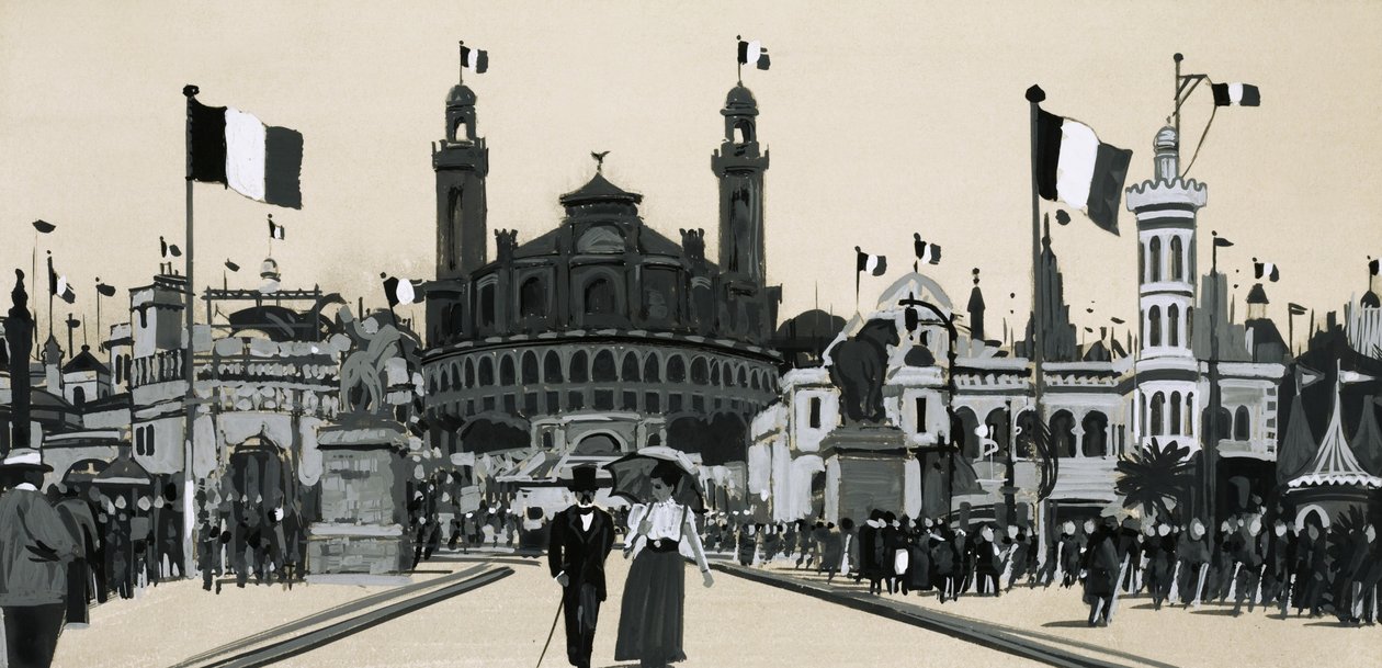 Der algerische Abschnitt der Internationalen Ausstellung, die 1900 in Paris stattfand von English School