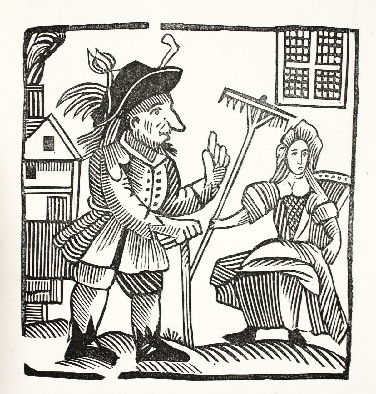 Die Anklage und Verurteilung von Sir John Barleycorn, Knt., Illustration aus Chap-books des achtzehnten Jahrhunderts von John Ashton, veröffentlicht 1882 von English School