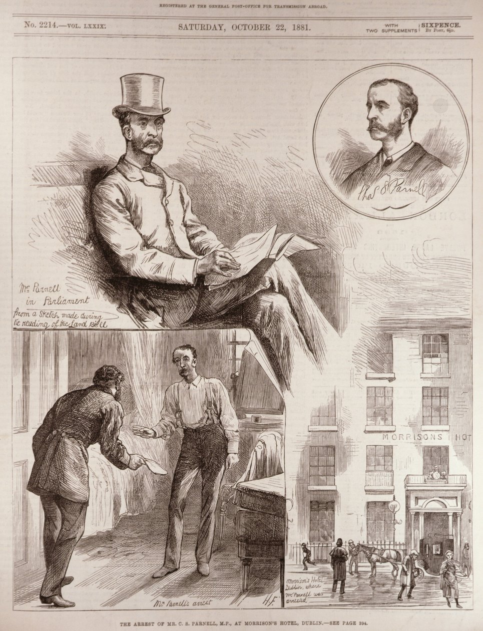 Die Verhaftung von Mr. C.S. Parnell, MP, im Morrison