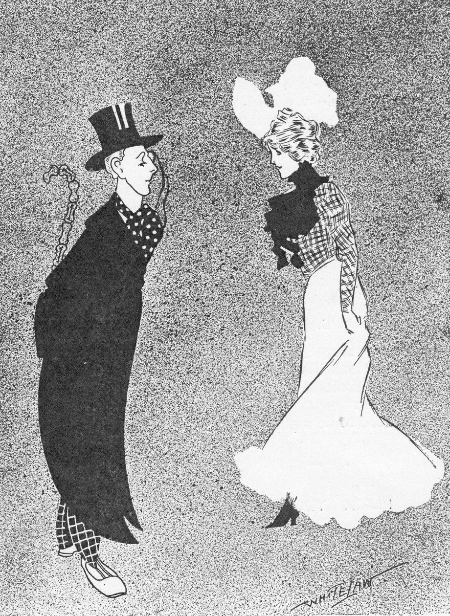 Die nackte Tatsache, Illustration aus The King, 25. Mai 1901 von English School