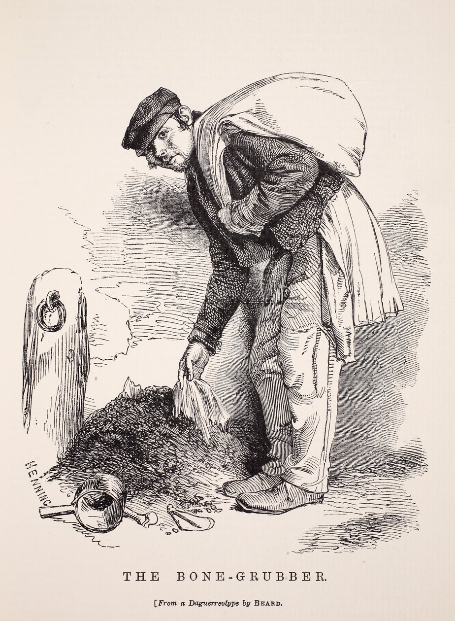 Der Knochenhändler, nach einem Daguerreotypie von Richard Beard, Illustration aus London Labour and London Poor von Henry Mayhew, veröffentlicht 1862 von English School