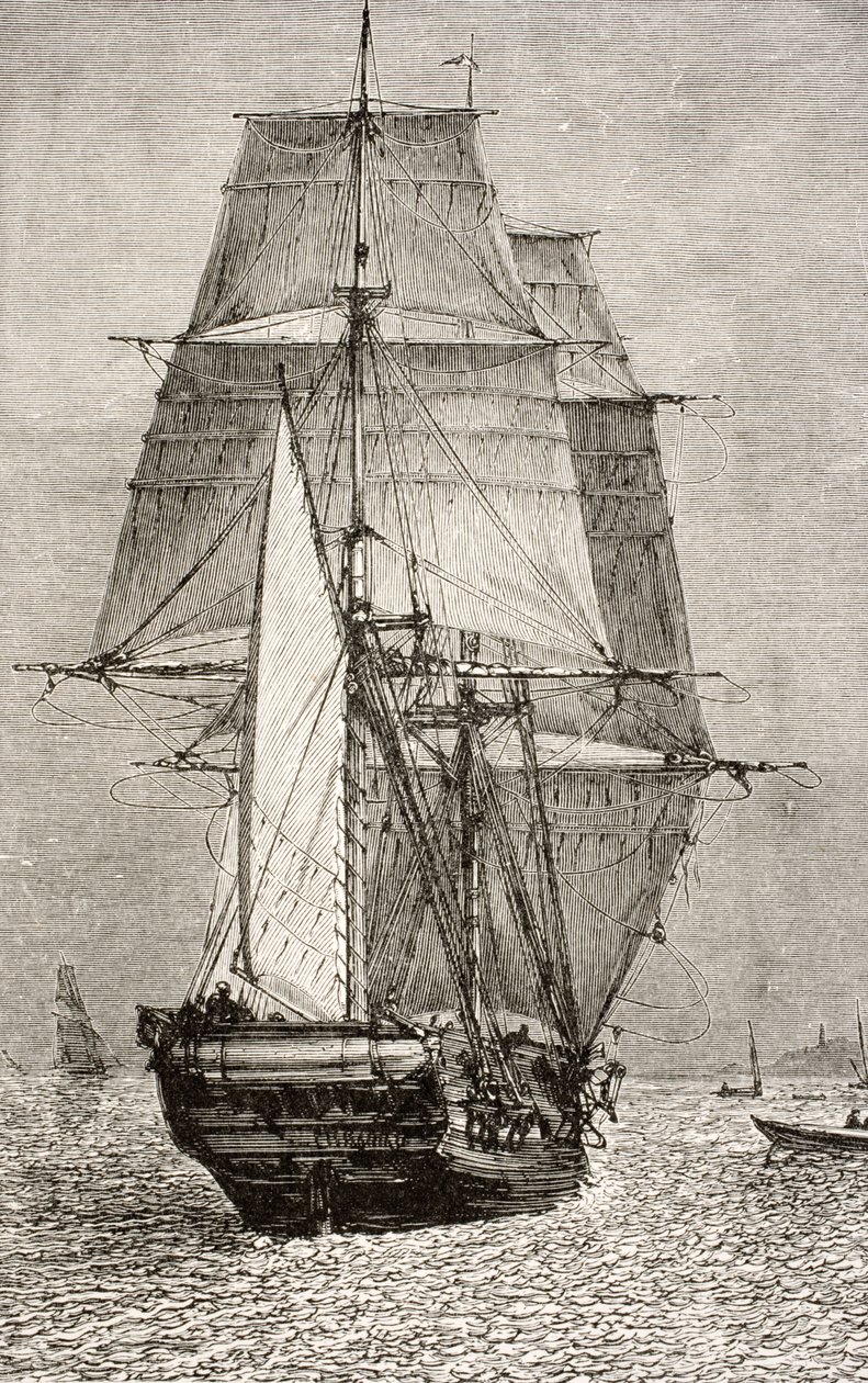 Die Brigg HMS Beagle, aus 