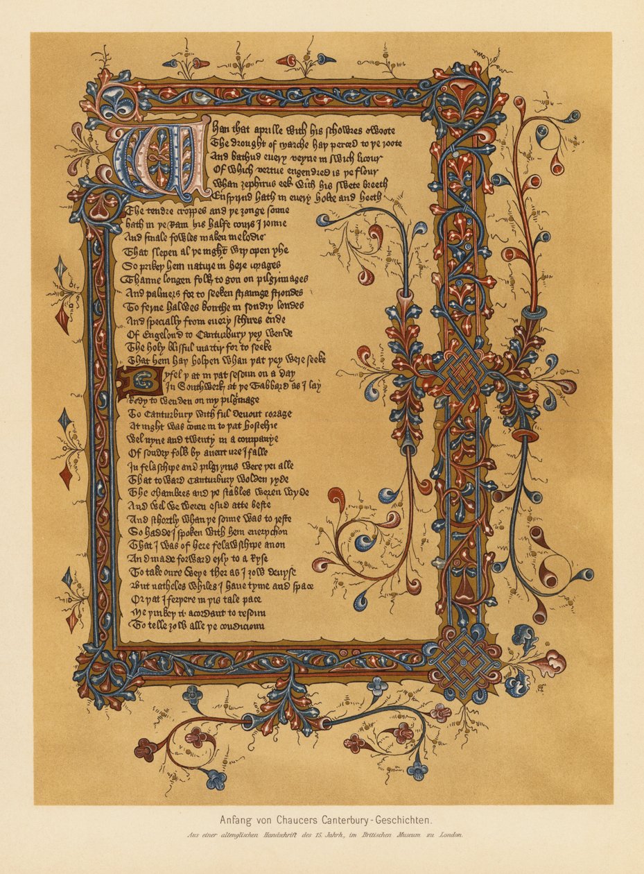 Die Canterbury-Erzählungen von Geoffrey Chaucer von English School