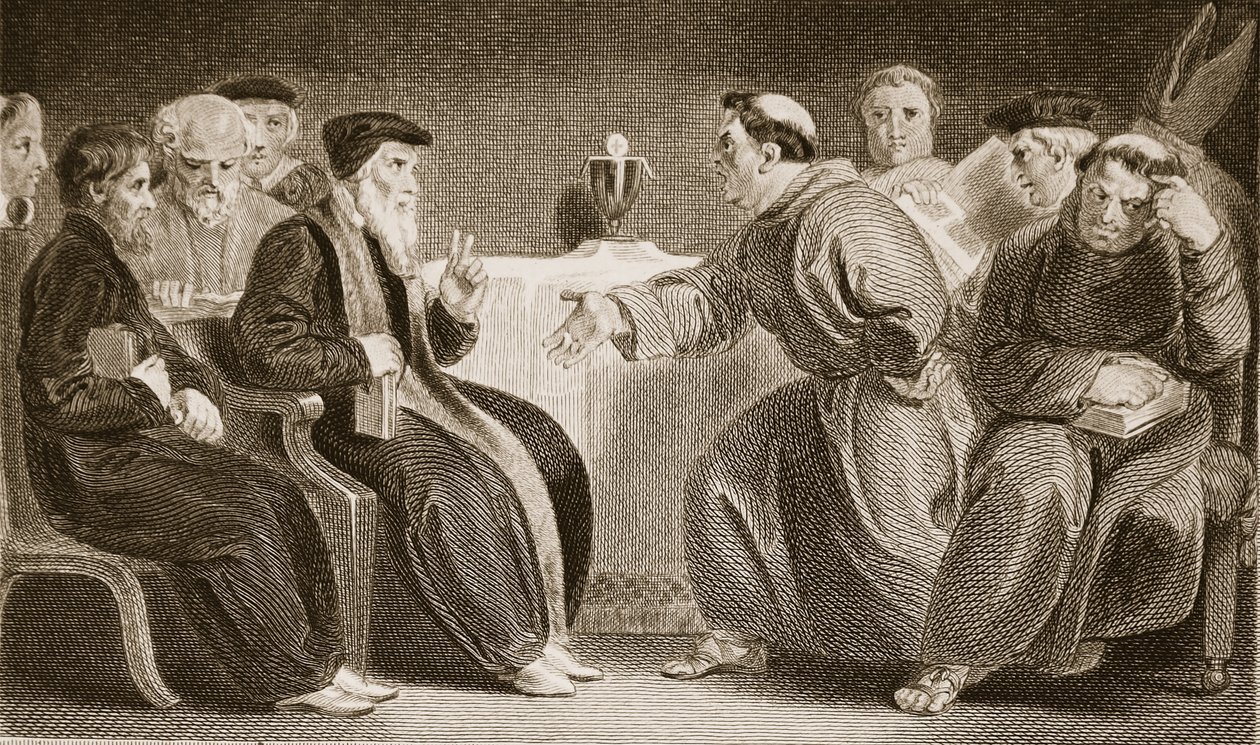 Die Versammlung in Oxford, Illustration aus David Humes The History of England, veröffentlicht von R. Bowyer, London, 1812 von English School