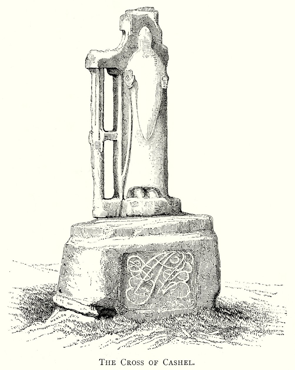 Das Kreuz von Cashel (Gravur) von English School