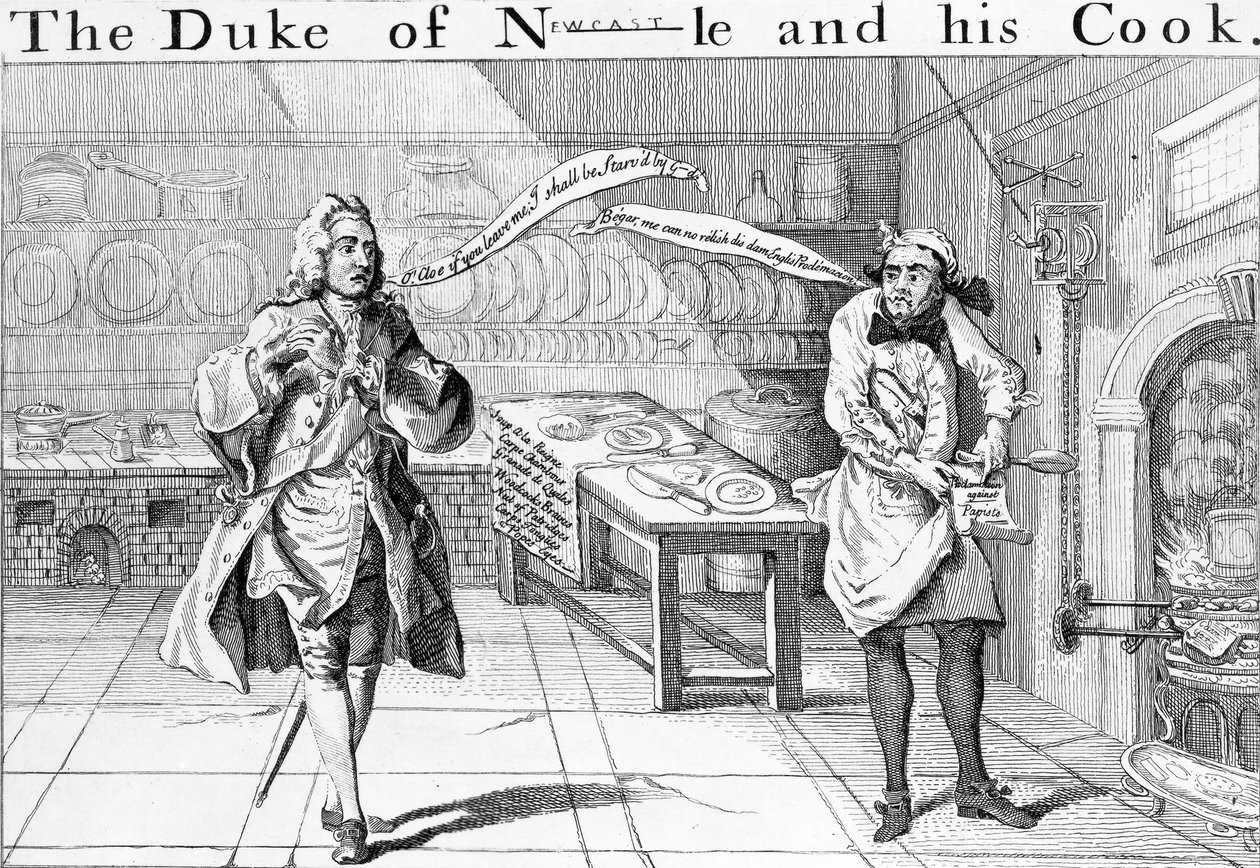 Der Herzog von Newcastle und sein Koch von English School