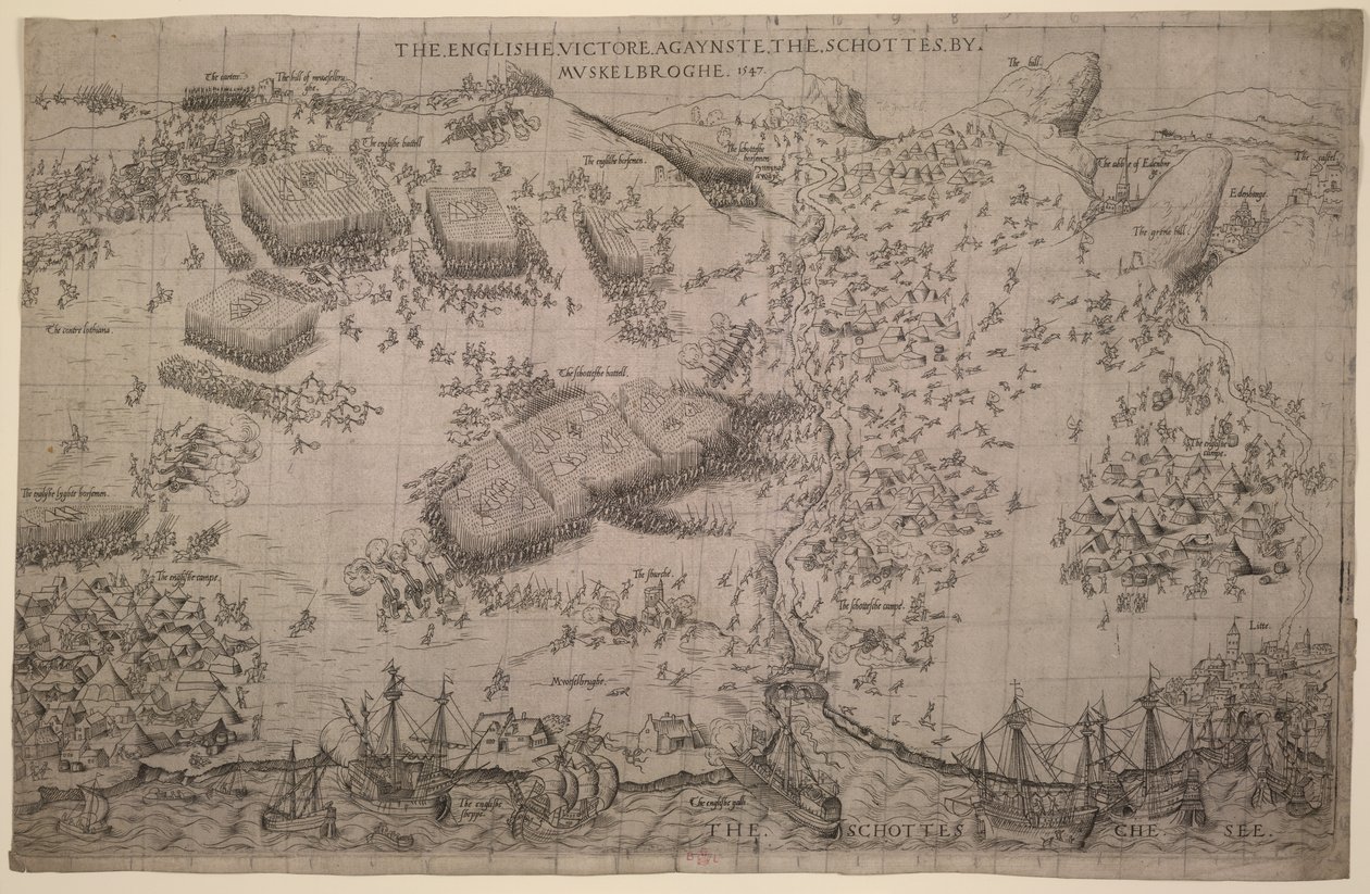 Der englische Sieg gegen die Schotten bei Muskelbroghe 1547 von English School